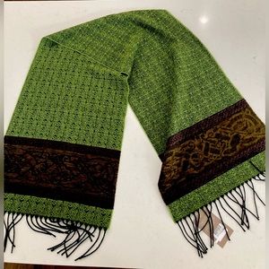 Brand new Irish scarf - green and brown
